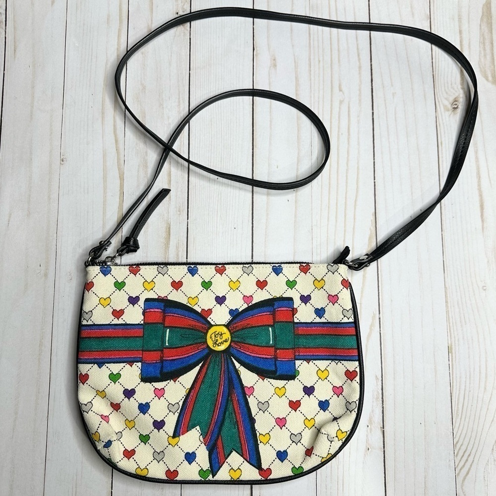Brighton Love & Joy canvas crossbody purse - Picture 3 of 16